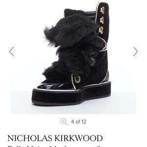 Nicholas Kirkwood Polly fur snow boots 37.5 US 7-7.5.